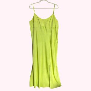 Lime Green Midi Slip Dress 🍋‍🟩
